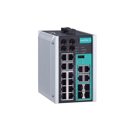 Moxa Mgd Gigabit Eth. Swtch 10/100Baset(X)Ports, Eds-518E-Mm-St-4Gtxsfp-T EDS-518E-MM-ST-4GTXSFP-T